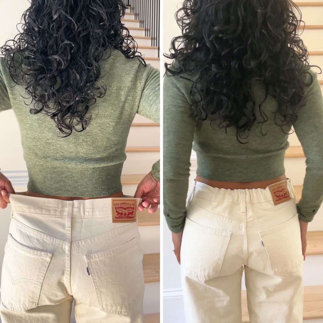 Diy: how to take in pants at the waist | rabit stew How to take in waist of pants without sewing machine