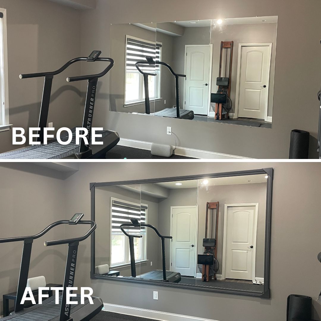 DIY $20 Oversized Gym Mirror Frame