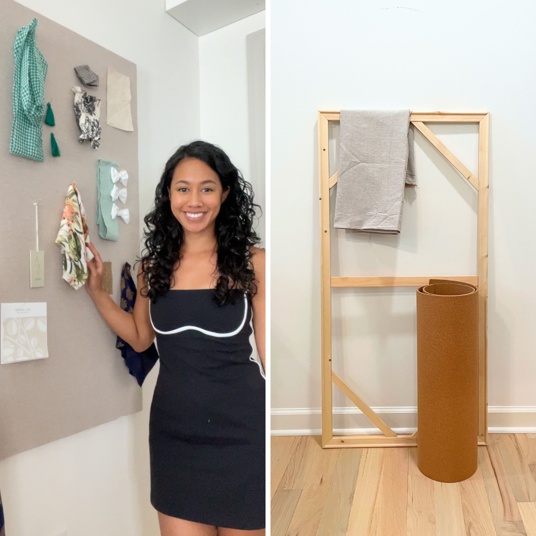 DIY Oversized Fabric Covered Pinboard