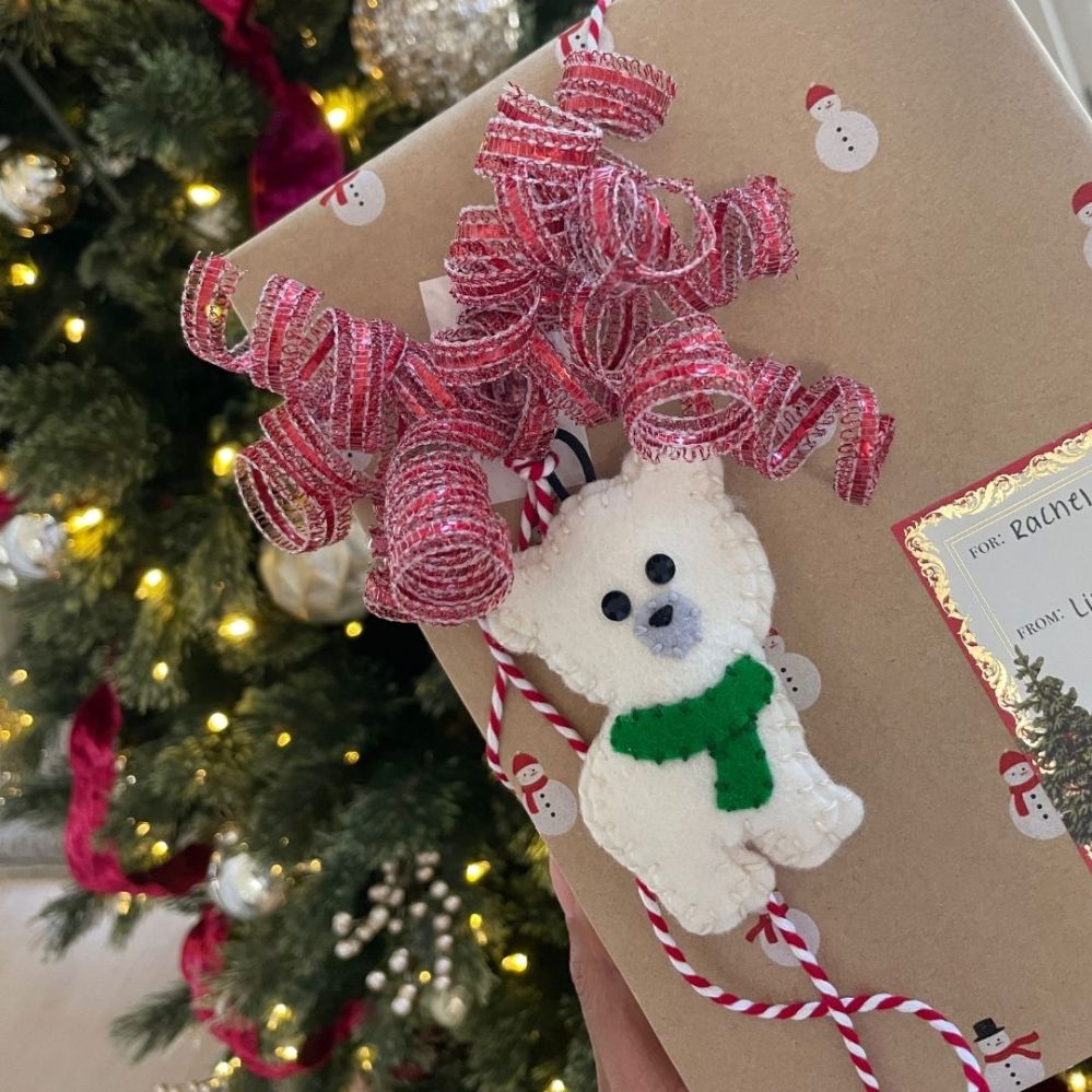 DIY Hand Sewn Wool Felt Ornament Gift Name&nbsp;Tags