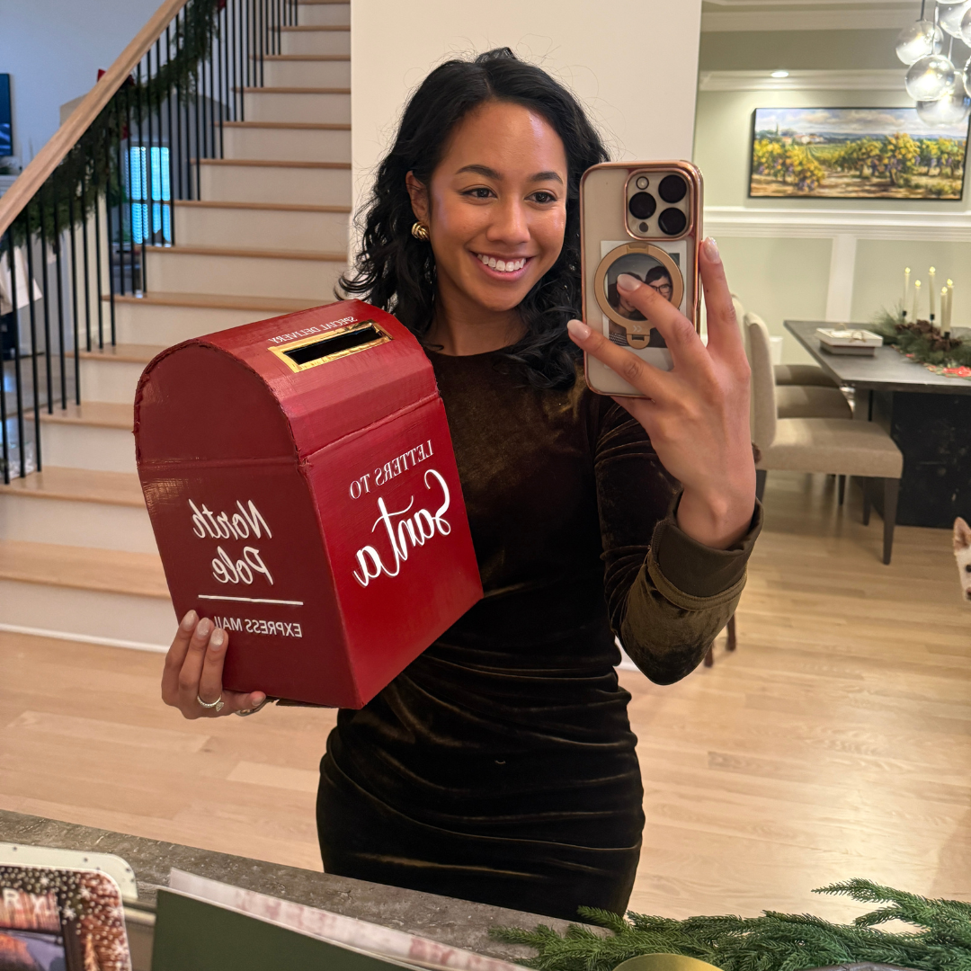 How I Designed a DIY Letters to Santa Cardboard Post Box